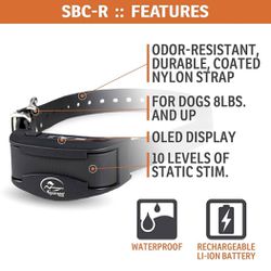 SportDOG Brand NoBark Rechargeable Bark Control Shock Collar - Programmable, Waterproof Bark Collar, Black