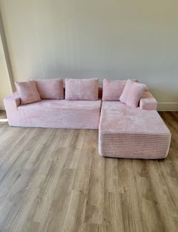 NEW PINK Viral TikTok Sectional Couch 🚛 SAME DAY DELIVERY