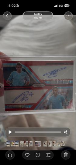 Panini Prizm FIFA Dual Auto Immobile & Klose Card