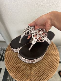 Tory Burch Miller snake print wedge sandals