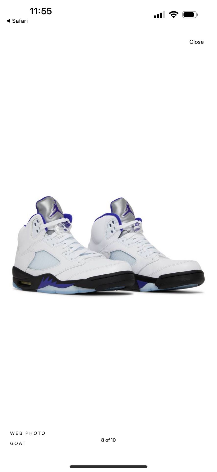 Air Jordan 5 Concord (gently worn) 9M