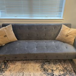Gray Couch with Two Side Pillows - $300 (Like New)