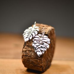 Leaf Earring , Monstera Leaf 