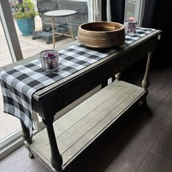 Rustic Country Style Real Solid Wood Console/Entryway/Tv stand and table 