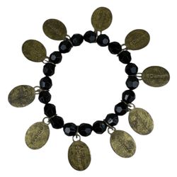 Disney Pirates Of The Caribbean Jack Sparrow Charm Bracelet Elastic Band 