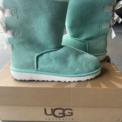 UCG AUSTRALIAN BAILEY BOW SNOW MINT GREEN CLASSIC BOOTS