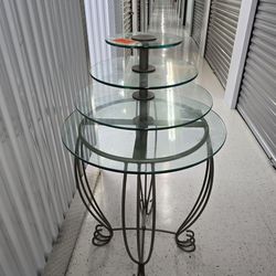 Glass Display Table 4 Tiers