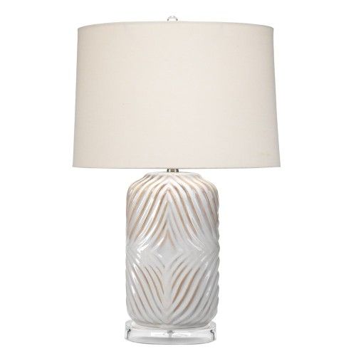 Alden Décor Ellya Modern Ceramic Table Lamp, White


