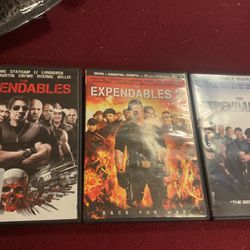 THE EXPENDABLES 1-2-3 DVD MOVIE 