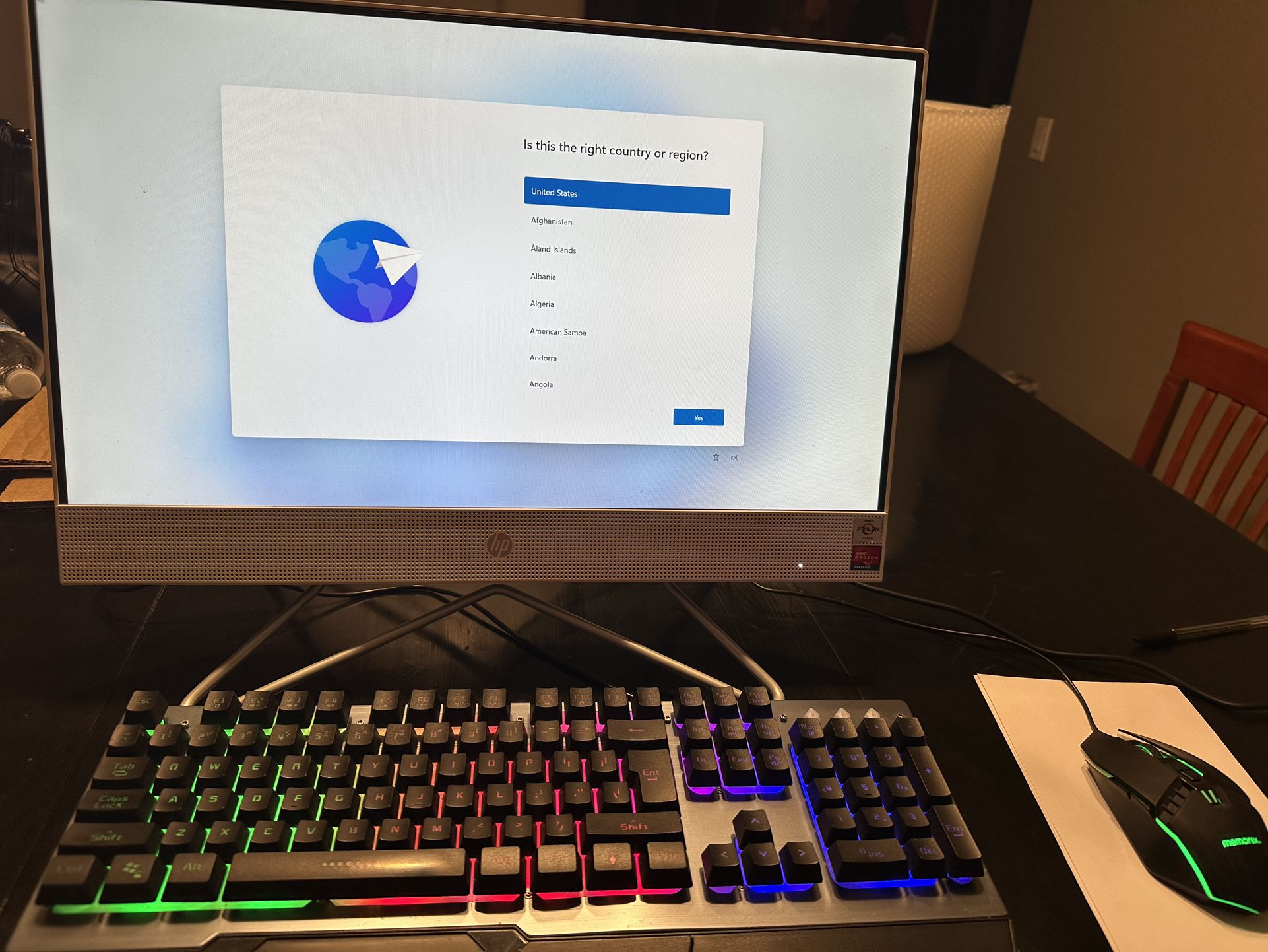HP All In One 21.5” Desktop Computer
