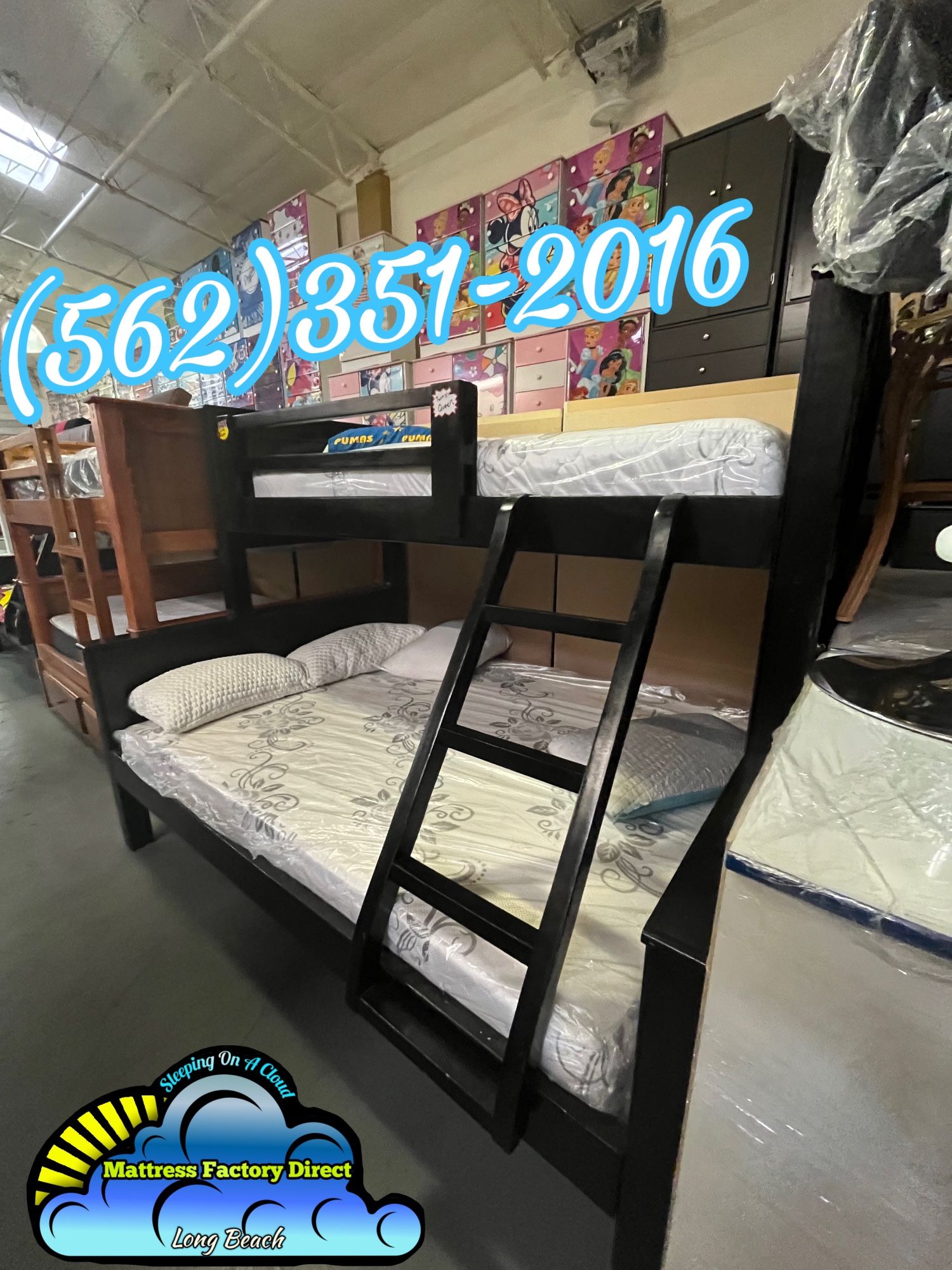 Twin XL queen Bunk Bed With Mattresses Included New Colchones 
