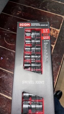 Icon 3/8 drive  swivel socket set brand new