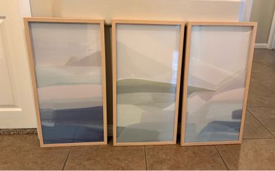 Blue framed art 25$ 16x31