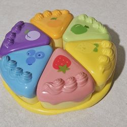 Leap frog Musical Rainbow Tea Party  Replacement Pie Cake Slices with plate