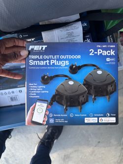 Feit Electric Triple Outlet Outdoor Smart Plugs 2-Pack
