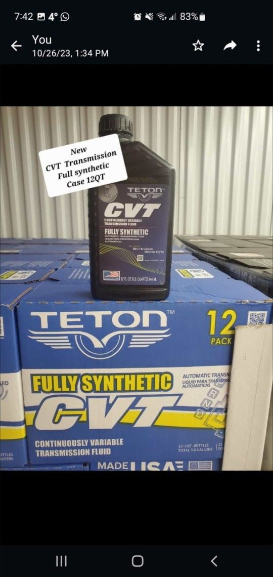 Special Price CVT Transmission Full Synthetic Oil Case 12QT High Quality Available