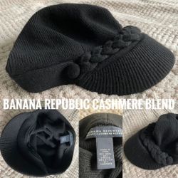 Banana Republic Black Cashmere Blend Knit Hat