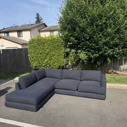 West Elm Sectional Couch Sofa 