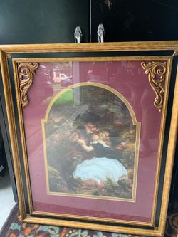 Picture frame with glass
