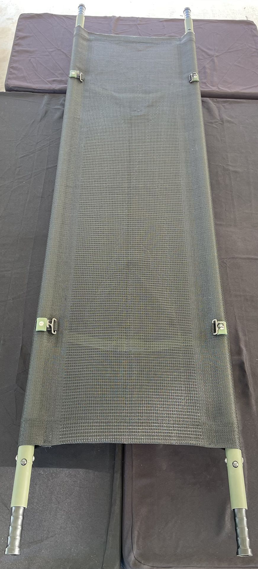New USGI Litter, Folding, Rigid Pole, Decontaminable. Medical Stretcher. NIB