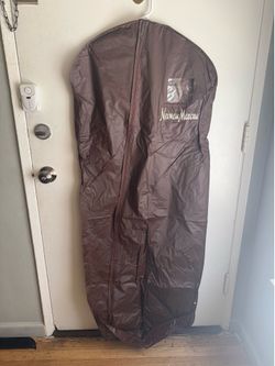Neiman Marcus Brown Fabric Garment Bag Luxury Suit Cover