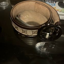 Brown Gucci Belt  With Bag