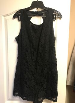 Lace black romper