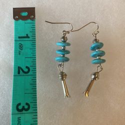 Navajo Turquoise Drop Earrings