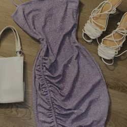 Light Purple Glittery BodyCon Dress🤩