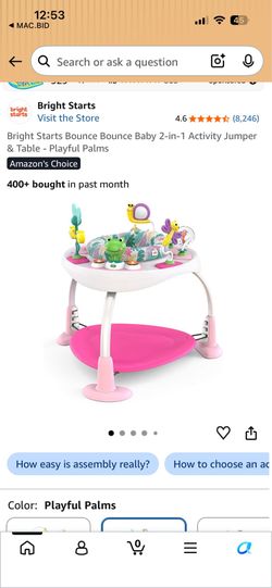 Bright starts bounce, bounce, baby brand new in box sealed