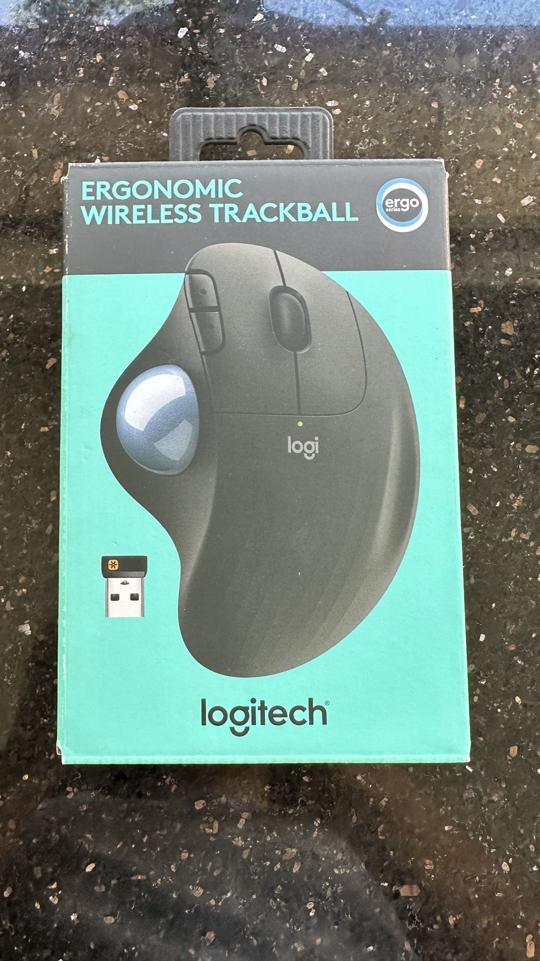 Logitech Ergonomic Wireless Trackball computer mouse