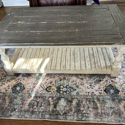 Farmhouse wooden coffee table 