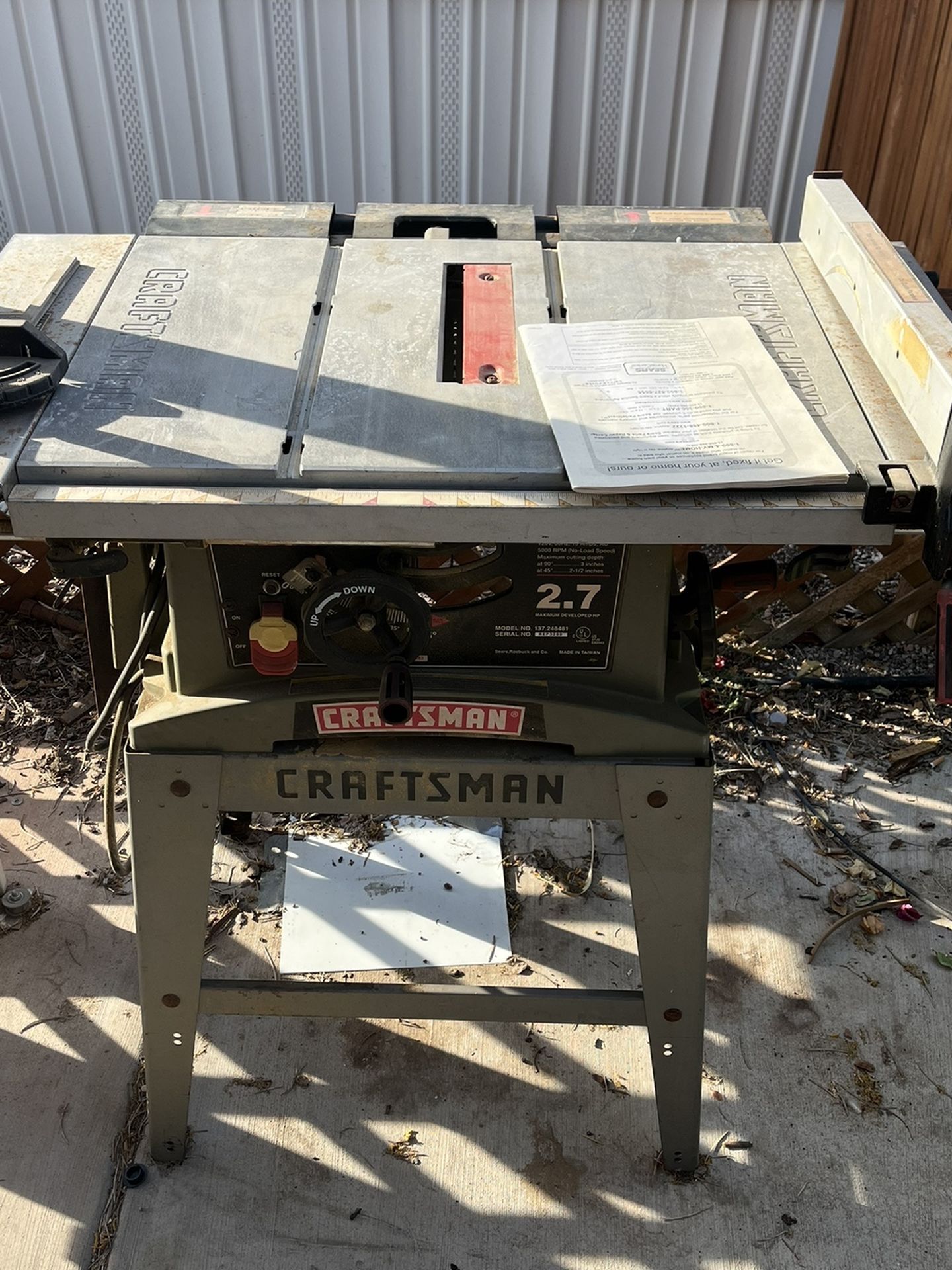 Craftsman Table Saw
