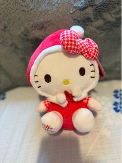🎄 Hello Kitty Winter Plaid Holiday Plush NWT — Sanrio Christmas Collectible