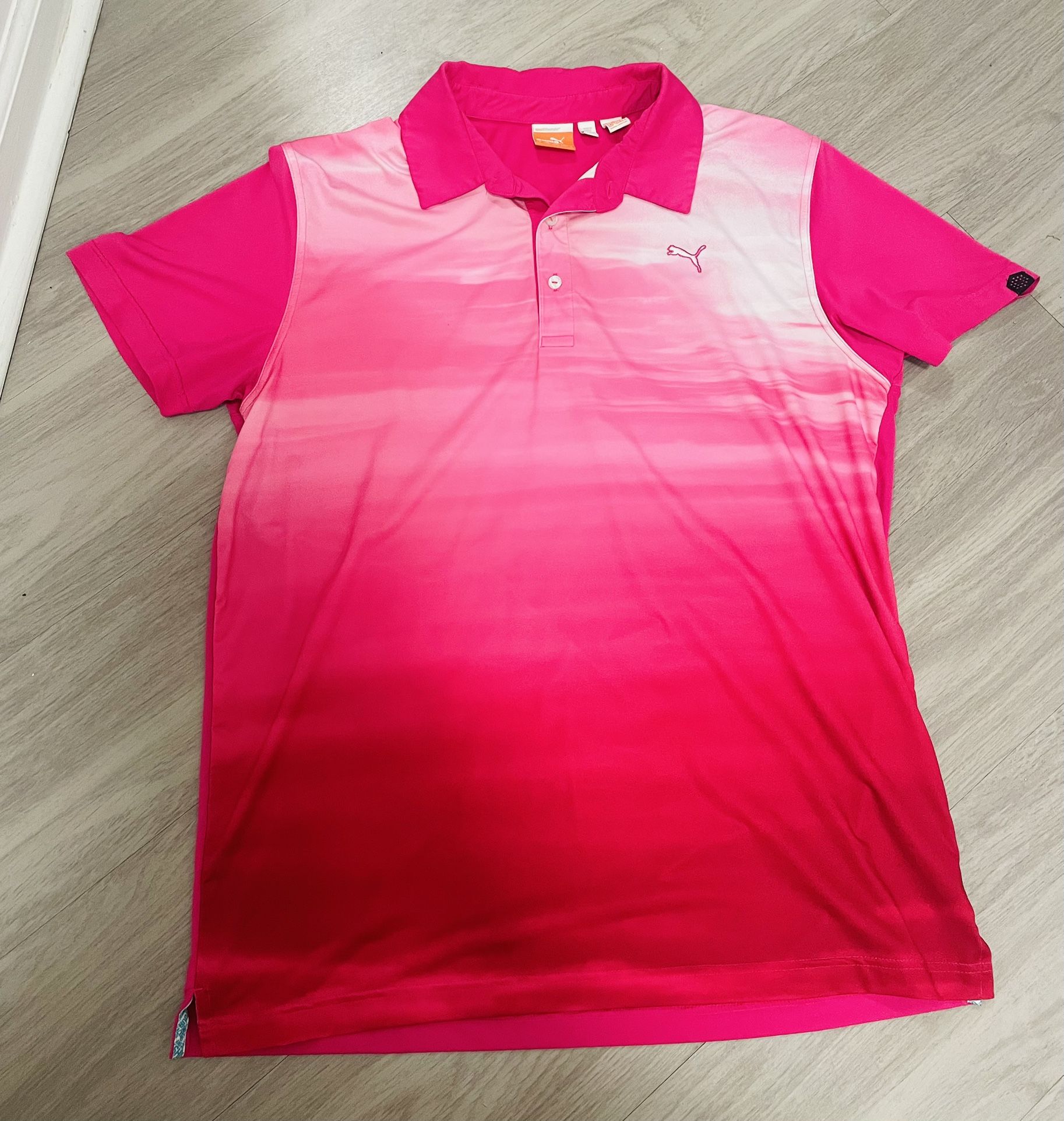 Pink Puma Golf Shirt