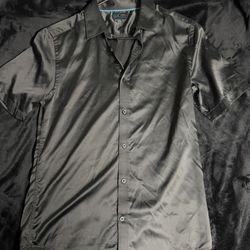 Men’s Satin Silk Button Shirt 