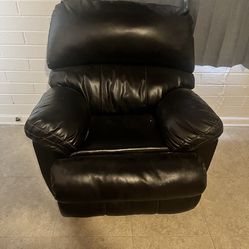Black Leather Couch Recliner 