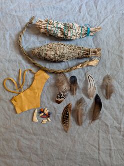 Sage sticks, sweet grass braid, craft kit