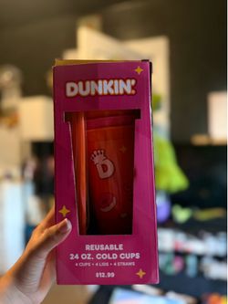 Dunkin’s reusable cups!