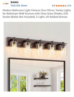 Bronze 5 light vanity