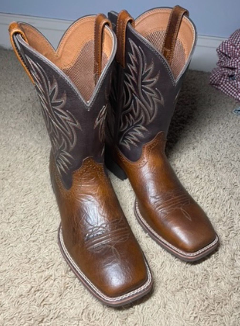 Ariat Men's Sport Western Peanut Butter Square Toe Cowboy Boots Size 11