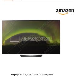 LG OLED55B7P,  a 55-inch OLED Ultra HD TV with a native resolution of 3840x2160 (2160p