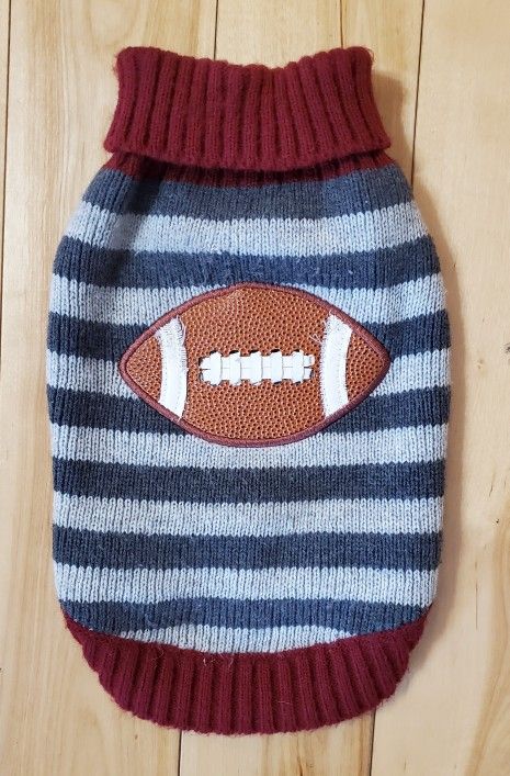Wag-A-Tude Dog Football Sweater (S)