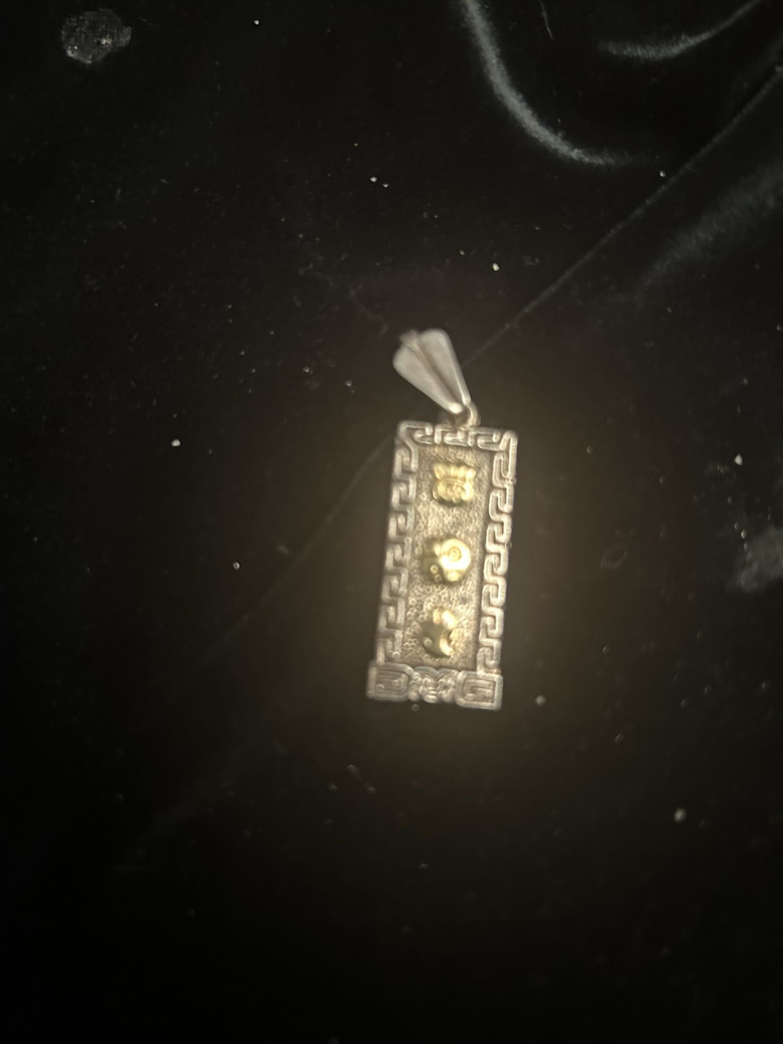 Oro maya México Sterling Silver Mayan Pendant