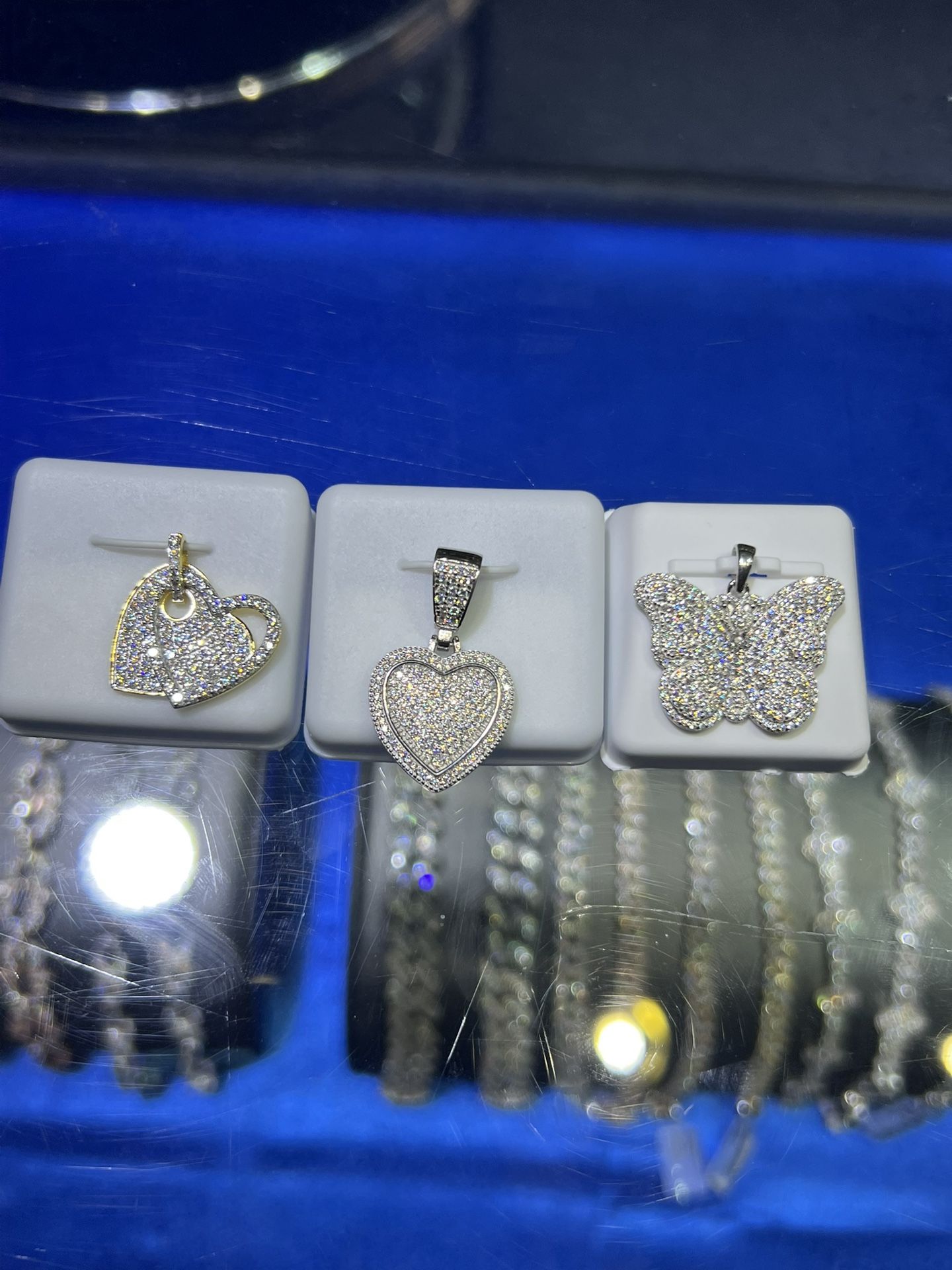 Woman’s moissanite charms