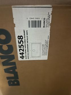 Blanco Corence 33" x 22" x 9" Super Single Dual Mount, Metallic Gray Silgranit Kitchen Sink