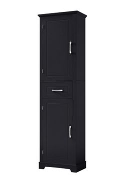 Newly assembled Tall Bathroom Storage Cabinet with 2 Doors & Adjustable Shelves, 72.5" Free Standing Cabinet for Bathroom, Kitchen