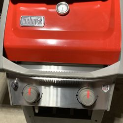 Really Nice Super Clean Fires Up Right Away Red And Silver Stainless Steel Weber GS4 II Two Burners GS4 Spirit E-210 Propane Grill BBQ