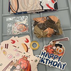 Ramen birthday Decorations. Pick Up In Menifee Only