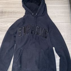 Supreme Black Arch Logo Hoodie Size M 